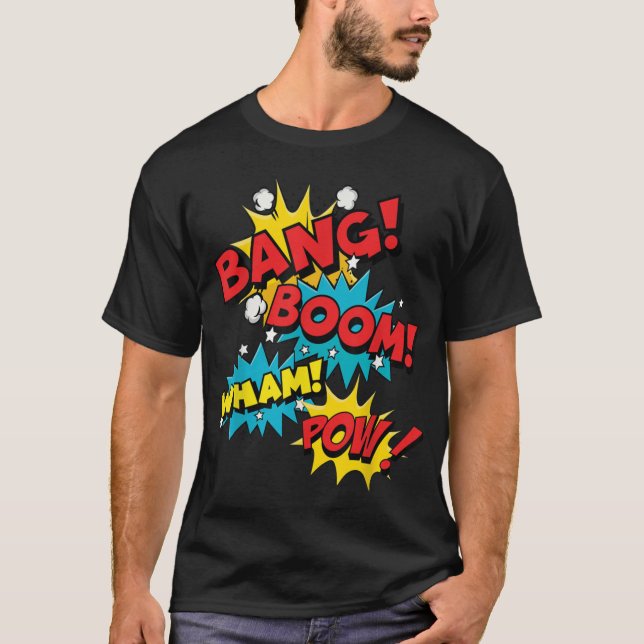 Bang Boom Pow Wham family friends T-Shirt (Vorderseite)