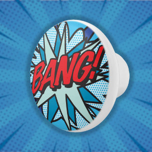 BANG Lustig Retro-Comic-Book-Pop-Art Keramikknauf