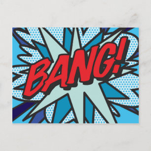 BANG Lustige Retro-Comic-Book-Pop-Art Postkarte