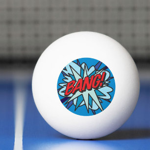 BANG Lustige Retro-Comic-Book-Pop-Art Tischtennisball