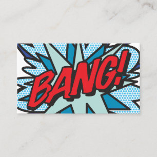 BANG Lustiges Retro-Comicbook Visitenkarte