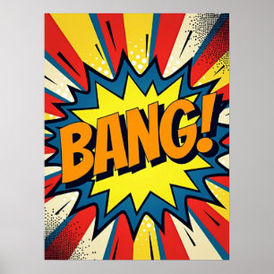 BANG! Modernes Pop Art Comic Style Poster