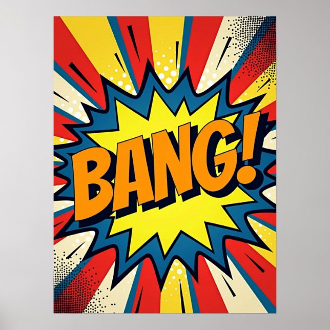 BANG! Modernes Pop Art Comic Style Poster (Vorne)