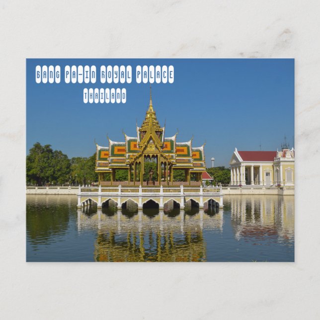 Bang Pa-In Royal Palace in Thailand Postkarte (Vorderseite)