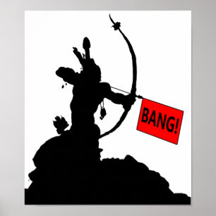 "BANG!" Pfeil Lustiges Poster