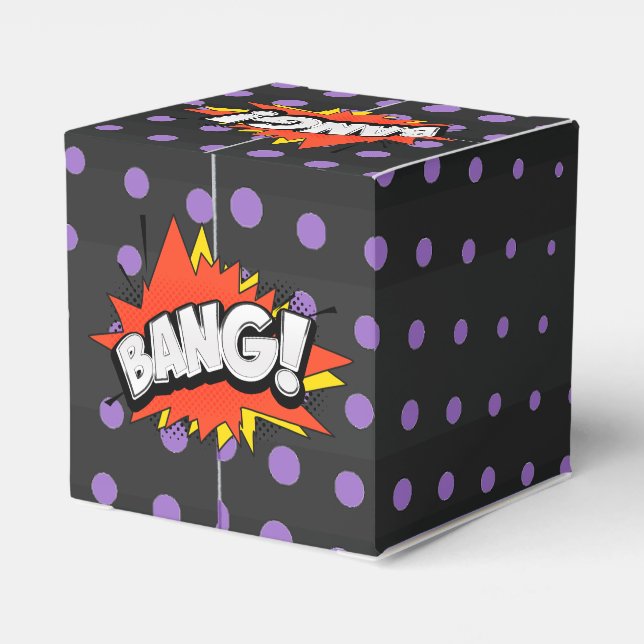 Bang Retro Action Comic Buchblase Geschenkschachtel (Rückseite)