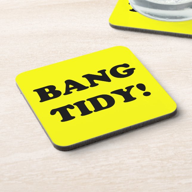 "BANG TIDY!" UNTERSETZER (Linke Seite)