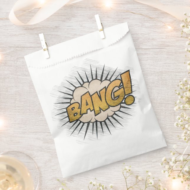 BANG! Vintages Comic Buch Steampunk Pop Kunst Geschenktütchen (Ausgeschnitten)