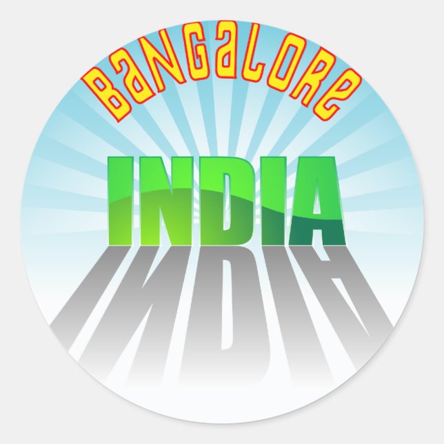 Bangalore Runder Aufkleber (Vorderseite)