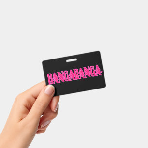 Bangaranga Song Lyric Word (Hot Pink) Ausweis