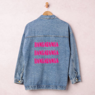 Bangaranga Song Lyric Word (Hot Pink) Jeansjacke
