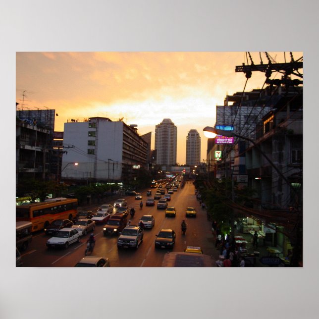 Bangkok bei Sunset Poster (Vorne)