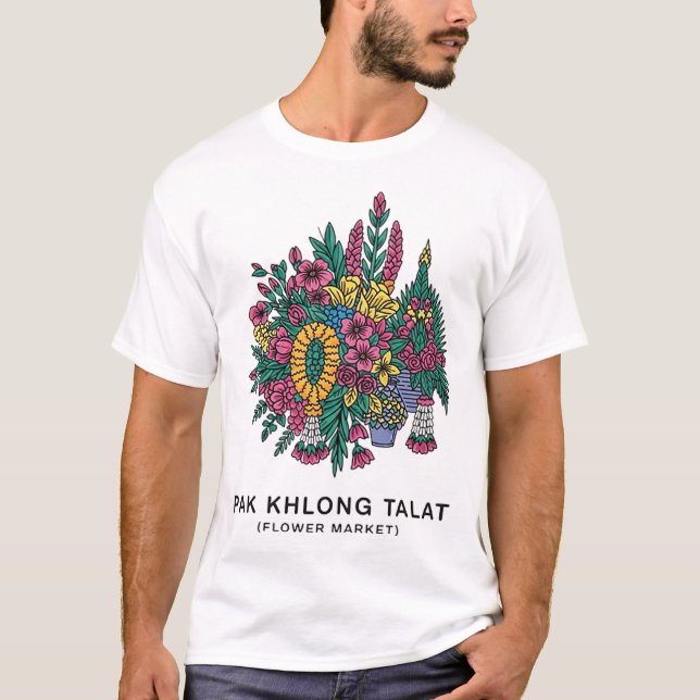 BANGKOK BLUMENMARKT T-Shirt (Vorderseite)