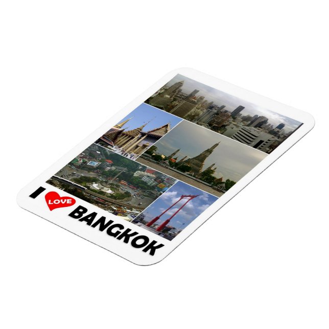Bangkok - I Liebe - Thailand - Magnet (Linke Seite)