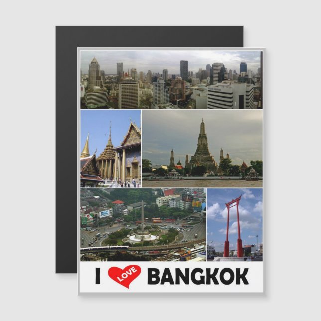 Bangkok - I Liebe - Thailand - Magnetkarte (Vorne/Hinten)