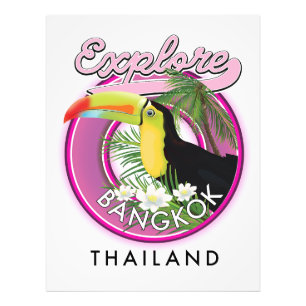 Bangkok Indonesien Reise Logo erkunden Fotodruck