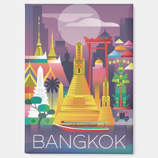 Bangkok Kühlschrank Magnet (Vorderseite)