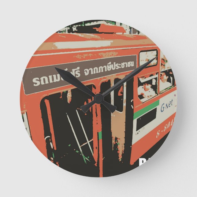 Bangkok Runde Wanduhr (Vorderseite)