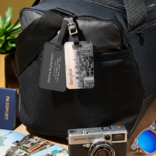 Bangkok Skyline Sunset Panorama BKK Thailand Gepäckanhänger