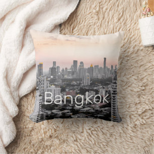 Bangkok Skyline Sunset Panorama BKK Thailand Kissen