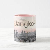 Bangkok Skyline Sunset Panorama BKK Thailand