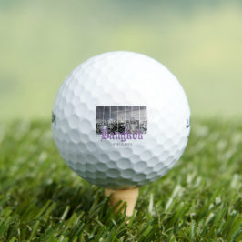 Bangkok Skyline Vintag BKK Retro Thailand Design Golfball