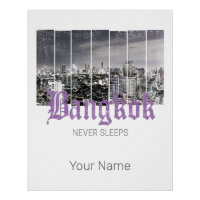 Bangkok Skyline Vintag BKK Retro Thailand Design