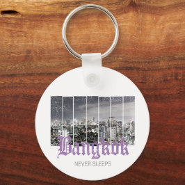 Bangkok Skyline Vintag BKK Retro Thailand Design Schlüsselanhänger