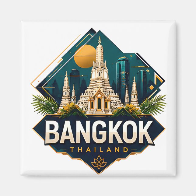 Bangkok Thailand Abenteuer Magnet (Vorne)