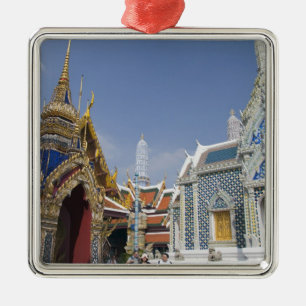 Bangkok, Thailand. Bangkoks Großer Palast Ornament Aus Metall