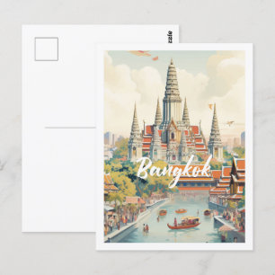 Bangkok Thailand Famous Travel Place Postkarte
