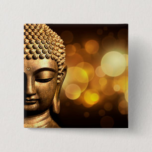 Bangkok, Thailand   Gold Buddha Button