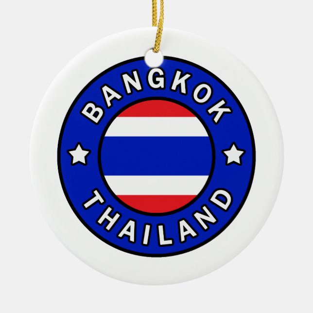 Bangkok Thailand Keramik Ornament (Vorne)