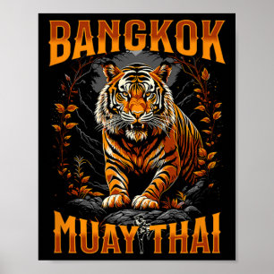 Bangkok Thailand Muay Thai Kampfsport Kickboxen Poster
