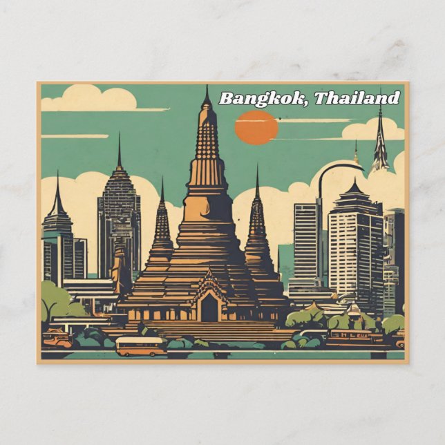 Bangkok Thailand Postkarte (Vorderseite)