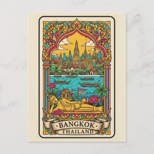 Bangkok Thailand Postkarte (Vorderseite)