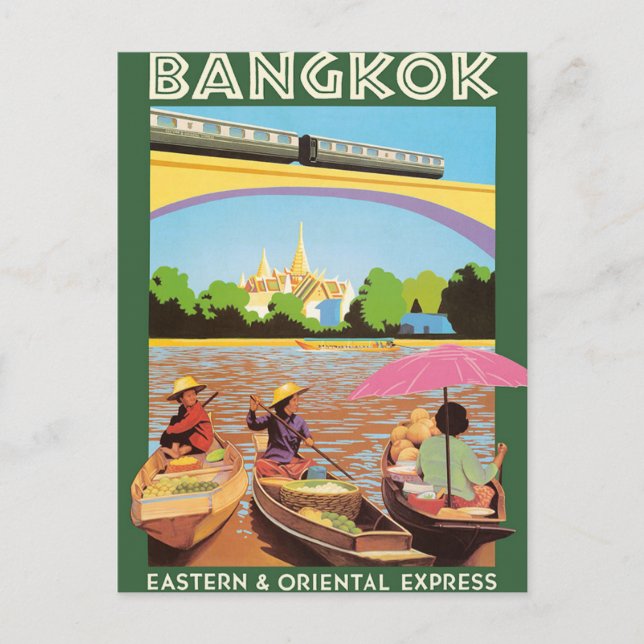 Bangkok Thailand Reise Postkarte (Vorderseite)