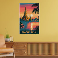 Bangkok, Thailand Reiseplakat