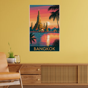 Bangkok, Thailand Reiseplakat Poster