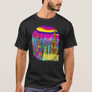 Bangkok Thailand Retro 90er Vaporwave Colorful Wan T-Shirt