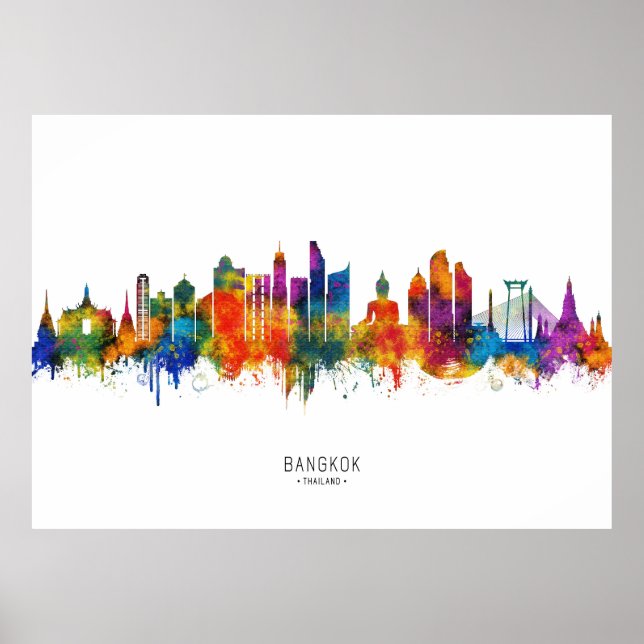 Bangkok Thailand Skyline Poster (Vorne)