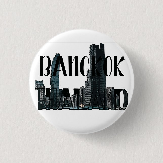 Bangkok Thailand - Stadt, Reisen, Thailand Button (Vorderseite)