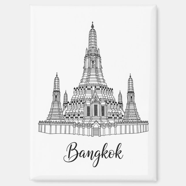 Bangkok Thailand Wat Arun  Magnet (Vorderseite)