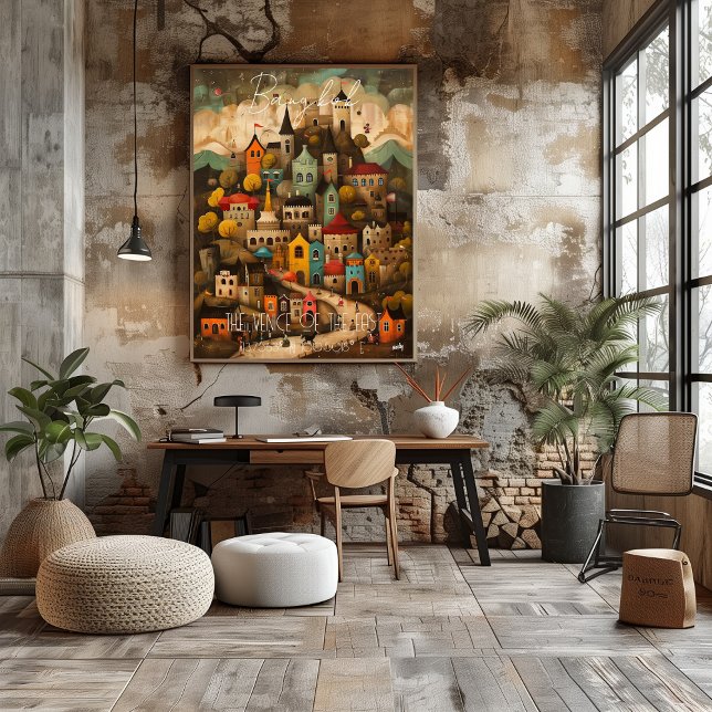 Bangkok: The Venice of the East - Whimsical Art Poster (Von Creator hochgeladen)