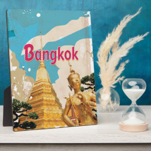 Bangkok Vintage Reiseplakat Fotoplatte