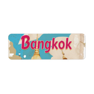 Bangkok Vintage Travel Poster