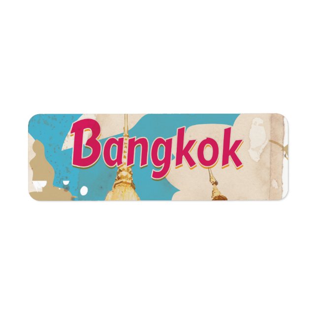 Bangkok Vintage Travel Poster (Vorne)