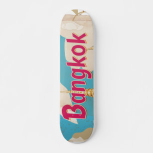 Bangkok Vintage Travel Poster Skateboard