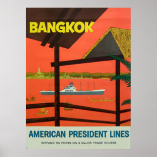 Bangkok Vintage  Vintage Druck Poster