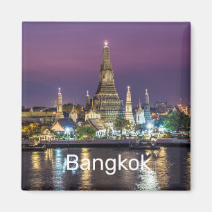 Bangkok Wat Arun Sonnenuntergang BKK Thailand Souv Magnet